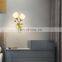 Modern Luxury Metal Home Bedroom Gold Decorative Indoor Lighting LED Glass Sconce Wall Lamp