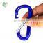 Colorful 80mm D shape aluminum carabiner clip keychain climbing rock climbing carabiner for camping hiking outdoor