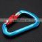 JRSGS Wholesale 30KN Outdoor Carabiner Customized Logo and Color D Shape Climbing Snap Hook Aluminum Carabiner Hooks S7112