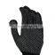 13G Nylon Seamless Knitted Black Household Cleaning Gloves Nylon Gloves With PVC Dots