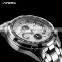 SINOBI S9720G Stainless Steel Band Watch Quartz Watches For Mens Clock Reloj Wristwatch Man