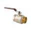 Full Bore Male Brass Ball Valve Straight Way BSPT Thread Valve