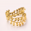 Gold Plated Open Napkin Ring With Unique Leaf Design