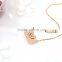 women's necklace high end Swan gold plated steel necklace                        
                                                                                Supplier's Choice