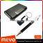 Top sellign leather card holder black key chain ring click pen business set lot