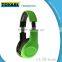 Stereo Sound Headphone High flexibility and ergonomic adjustable leather headband, together with foldable design