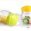 Soaraway round glass container with lid and screwed top,small glass bottles