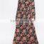 printed flower long women dress long sleeves women dress OEM service