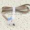 cat model LED USB cable with led light, LED charging cable for iphone 5