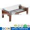 cheap glass top wood leg office coffee table