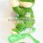plush kids toddler frog shape bag with safety harness/custom plush animal shape bag with safety harness