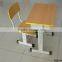 Primary School Metal Frame and Wood Single Classroom School Desk and Chair
