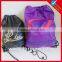 Factory price hdpe drawstring leather bag