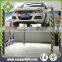 four post and double level garage car storage lift for parking and repairing purpose using