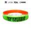 Silicone wrist band with country logo printed , factory direct supply cheap custom silicone bracelet