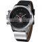 Top ! Sports Watches For Men WEIDE Brand Leather Strap Watch Fashion And Casual
