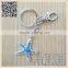 Zinc Alloy Material Key Ring Blue Star Keychain For Best Gifts