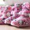 Kid Indoor boots with Hello Kitty pattern soft fleece fabric slipper