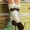 Cute cartoon little devil cotton tube socks Gray and white girl and boy kids socks novelty cut tube socks