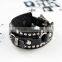 Mens Genuine Leather Cuff Bangle Wristband