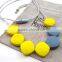 yellow&gray multicolor baby teething necklace wholesale2016 Most Popular TN039