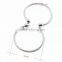 Custome screw cuff bracelet with indian plain stainless steel adjustable bangle