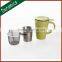 Unique Ceramic tea cup,coffee mug with lid and stainless steel strainer