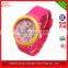 R0705 Colorful Silicone Wristband Girls Watch, Cheap Promotional Gift Girls Watch