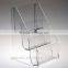 New design factory book shelf divider acrylic magazine rack book case