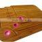 Display Groove Serving Water Juice Bamboo Wooden Cutting Board Set with Round Color Silicone Circle