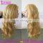 Top Grade 22" Blonde Brazilian Hair Full Lace Wig Color #27 Blonde Wig