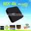 2016 more popular MX 4K MXV+ Kodi Rockchip RK3229 TV Box Quad Core Android TV Box RK3229 in stock