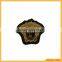 High quality indian metallic thread badge pin embroidery patch for police unifroms