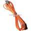 PCI Express 6 Pin PCIe Connector 8 Wire GPU Extension Sleeved Cable (45cm, Orange / Black)