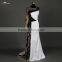 RSE683 Two Color Black And White Sexy See-Through Bottom Lace Evening Dress Prom Evening Gown