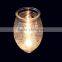 Lampshade Shaped Clear Glass Candlestic Holder
