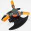3 arm rotating plastic sprinkler with Bat base