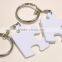 Fashion Design Polymer Puzzle Keychain For Sublimation