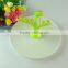 D;Stock Round White Porcelain Fruit Plate With Handle Cheap Dinner Plate , Home Plate With Tree Handle