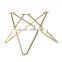 Elegant Furniture brass PVD solid Stainless Steel Glass Coffee Table