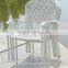 garden Outdoor furniture white cast Aluminium dining set DR-3278