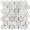 MM-CV251 Factory price house design natural stone white hexagon marble tile