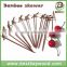 bamboo knot skewer green,black,red color