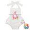 Summer Deer Pattern Designs Baby jumpsuit Halter Girl Clothes Tutu Plain Baby Romper