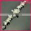 wholesale fashion white elegant flower hair decoration chain with rhinestone for wedding decoration in bulk WHD-033
