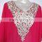 PINK EMBROIDERED Georgette CAFTAN Kaftan Tunic Poncho Zip Cover up