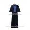 High Quality Sexy Lady Long Lace Sleeve Velvet Embroidered Dress