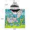 Cute Blue Beach Pool Microfiber Hooded Poncho Towel for Boys