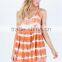 Perfect tie dye grid-patterned latest beach dress designs