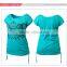100% cotton slim fit crewneck custom women t shirt